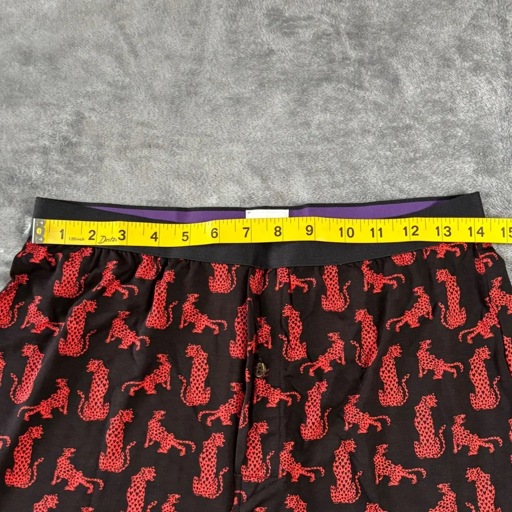 MeUndies Mens Boxer Shorts Red Leopard Cheetah Animal Print Black M M900
